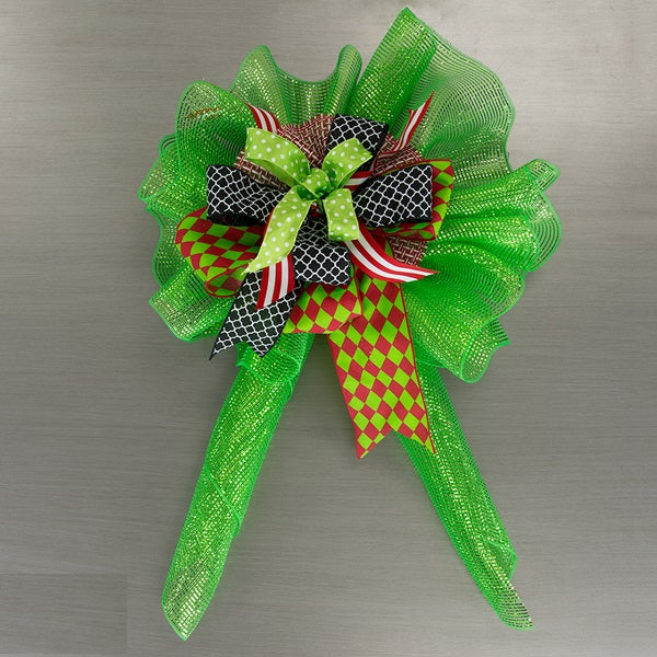 Creating a Holiday Festive Ribbons Swag and Bow