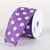 Satin Polka Dot Ribbon Wired  Purple with White Dots ( W: 2-1/2 inch | L: 10 Yards ) FuzzyFabric - Wholesale Ribbons, Tulle Fabric, Wreath Deco Mesh Supplies