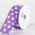 Satin Polka Dot Ribbon Wired Purple with White Dots ( W: 1-1/2 inch | L: 10 Yards ) FuzzyFabric - Wholesale Ribbons, Tulle Fabric, Wreath Deco Mesh Supplies