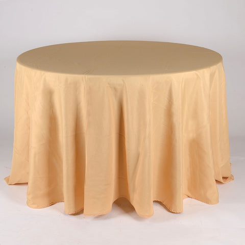Gold - 120 Inch Polyester Round Tablecloths FuzzyFabric - Wholesale Ribbons, Tulle Fabric, Wreath Deco Mesh Supplies