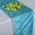 Turquoise - 12 x 108 inch Pintuck Satin Table Runners FuzzyFabric - Wholesale Ribbons, Tulle Fabric, Wreath Deco Mesh Supplies