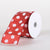Satin Polka Dot Ribbon Wired Red with White Dots ( W: 2-1/2 inch | L: 10 Yards ) FuzzyFabric - Wholesale Ribbons, Tulle Fabric, Wreath Deco Mesh Supplies