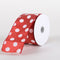 Satin Polka Dot Ribbon Wired Red with White Dots ( W: 2-1/2 inch | L: 10 Yards ) FuzzyFabric - Wholesale Ribbons, Tulle Fabric, Wreath Deco Mesh Supplies