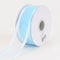 Light Blue - Organza Ribbon Two Striped Satin Edge - ( W: 1-1/2 Inch | L: 25 Yards ) FuzzyFabric - Wholesale Ribbons, Tulle Fabric, Wreath Deco Mesh Supplies