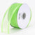 Apple Green - Organza Ribbon Two Striped Satin Edge - ( W: 7/8 Inch | L: 25 Yards ) FuzzyFabric - Wholesale Ribbons, Tulle Fabric, Wreath Deco Mesh Supplies