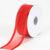 Red - Organza Ribbon Two Striped Satin Edge - ( W: 5/8 Inch | L: 25 Yards ) FuzzyFabric - Wholesale Ribbons, Tulle Fabric, Wreath Deco Mesh Supplies