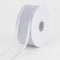 Silver - Organza Ribbon Two Striped Satin Edge - ( W: 7/8 Inch | L: 25 Yards ) FuzzyFabric - Wholesale Ribbons, Tulle Fabric, Wreath Deco Mesh Supplies