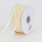 Ivory - Organza Ribbon Two Striped Satin Edge - ( W: 3/8 Inch | L: 25 Yards ) FuzzyFabric - Wholesale Ribbons, Tulle Fabric, Wreath Deco Mesh Supplies