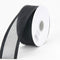 Black - Organza Ribbon Two Striped Satin Edge - ( W: 3/8 Inch | L: 25 Yards ) FuzzyFabric - Wholesale Ribbons, Tulle Fabric, Wreath Deco Mesh Supplies