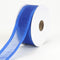 Royal Blue - Organza Ribbon Two Striped Satin Edge - ( W: 1-1/2 Inch | L: 25 Yards ) FuzzyFabric - Wholesale Ribbons, Tulle Fabric, Wreath Deco Mesh Supplies