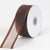 Chocolate Brown - Organza Ribbon Two Striped Satin Edge - ( W: 7/8 Inch | L: 25 Yards ) FuzzyFabric - Wholesale Ribbons, Tulle Fabric, Wreath Deco Mesh Supplies