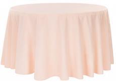 Blush - 120 Inch Polyester Round Tablecloths FuzzyFabric - Wholesale Ribbons, Tulle Fabric, Wreath Deco Mesh Supplies