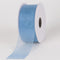 Smoke Blue - Sheer Organza Ribbon - ( W: 7/8 Inch | L: 25 Yards ) FuzzyFabric - Wholesale Ribbons, Tulle Fabric, Wreath Deco Mesh Supplies