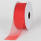 Red - Sheer Organza Ribbon - ( W: 7/8 Inch | L: 25 Yards ) FuzzyFabric - Wholesale Ribbons, Tulle Fabric, Wreath Deco Mesh Supplies
