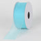 Aqua Blue - Sheer Organza Ribbon - ( W: 3/8 Inch | L: 25 Yards ) FuzzyFabric - Wholesale Ribbons, Tulle Fabric, Wreath Deco Mesh Supplies