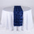 Navy Blue - 14 x 108 Inch Rosette Satin Table Runners FuzzyFabric - Wholesale Ribbons, Tulle Fabric, Wreath Deco Mesh Supplies
