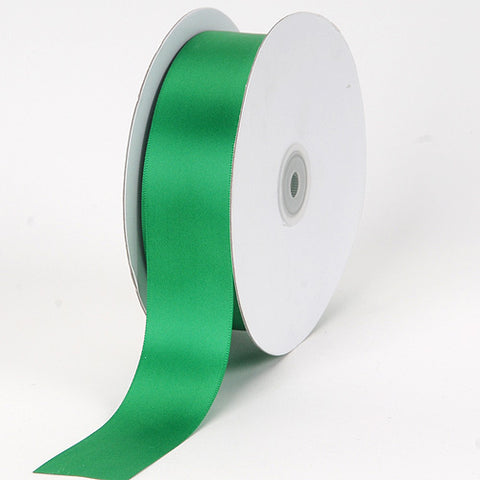 Emerald - Satin Ribbon Single Face - ( W: 3/8 Inch | L: 100 Yards ) FuzzyFabric - Wholesale Ribbons, Tulle Fabric, Wreath Deco Mesh Supplies