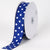 Royal Blue with White Dots Grosgrain Ribbon Polka Dot - ( W: 7/8 Inch | L: 50 Yards ) FuzzyFabric - Wholesale Ribbons, Tulle Fabric, Wreath Deco Mesh Supplies