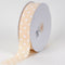 Ivory with White Dots Grosgrain Ribbon Polka Dot - ( W: 3/8 Inch | L: 50 Yards ) FuzzyFabric - Wholesale Ribbons, Tulle Fabric, Wreath Deco Mesh Supplies