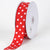 Red with White Dots Grosgrain Ribbon Polka Dot - ( W: 3/8 Inch | L: 50 Yards ) FuzzyFabric - Wholesale Ribbons, Tulle Fabric, Wreath Deco Mesh Supplies