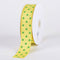 Canary with Apple Dots Grosgrain Ribbon Polka Dot - ( W: 7/8 Inch | L: 50 Yards ) FuzzyFabric - Wholesale Ribbons, Tulle Fabric, Wreath Deco Mesh Supplies