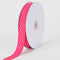 Fuchsia with White Dots Grosgrain Ribbon Swiss Dot - ( W: 7/8 Inch | L: 50 Yards ) FuzzyFabric - Wholesale Ribbons, Tulle Fabric, Wreath Deco Mesh Supplies