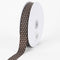 Chocolate Brown with White Dots - Grosgrain Ribbon Swiss Dot - ( W: 5/8 Inch | L: 50 Yards ) FuzzyFabric - Wholesale Ribbons, Tulle Fabric, Wreath Deco Mesh Supplies