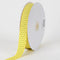 Canary with Apple Dots - Grosgrain Ribbon Swiss Dot - ( W: 7/8 Inch | L: 50 Yards ) FuzzyFabric - Wholesale Ribbons, Tulle Fabric, Wreath Deco Mesh Supplies