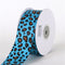 Turquoise - Grosgrain Leopard Print Ribbon - ( W: 1-1/2 Inch | L: 25 Yards ) FuzzyFabric - Wholesale Ribbons, Tulle Fabric, Wreath Deco Mesh Supplies