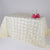 Ivory - 90 x 132 Inch Rosette Rectangle Tablecloths FuzzyFabric - Wholesale Ribbons, Tulle Fabric, Wreath Deco Mesh Supplies