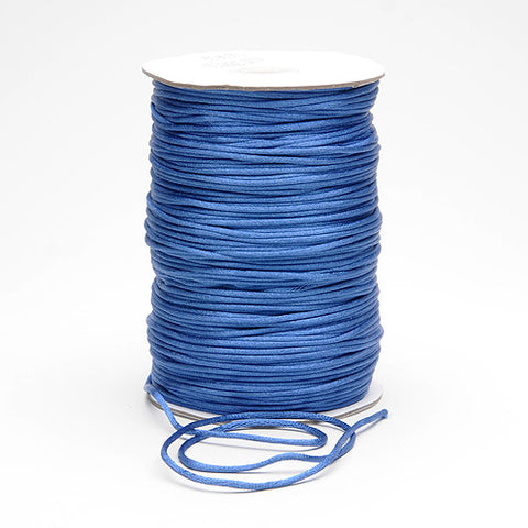Royal Blue - Satin Rat Tail Cord ( 2mm x 100 Yards ) FuzzyFabric - Wholesale Ribbons, Tulle Fabric, Wreath Deco Mesh Supplies
