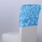Light Blue - 16 x 14 Inch Rosette Satin Chair Top Covers FuzzyFabric - Wholesale Ribbons, Tulle Fabric, Wreath Deco Mesh Supplies