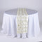 Ivory - 14 x 108 Inch Rosette Satin Table Runners FuzzyFabric - Wholesale Ribbons, Tulle Fabric, Wreath Deco Mesh Supplies