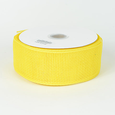 Yellow - Floral Mesh Ribbon ( 4 Inch x 25 Yards ) FuzzyFabric - Wholesale Ribbons, Tulle Fabric, Wreath Deco Mesh Supplies