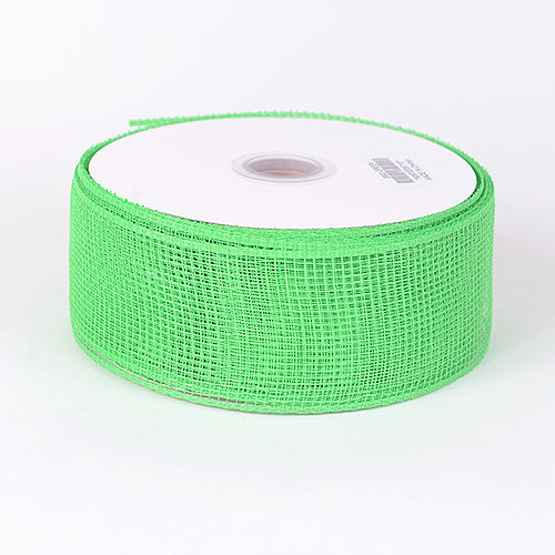 Green Floral Mesh Ribbon ( 21/2 Inch x 25 Yards )