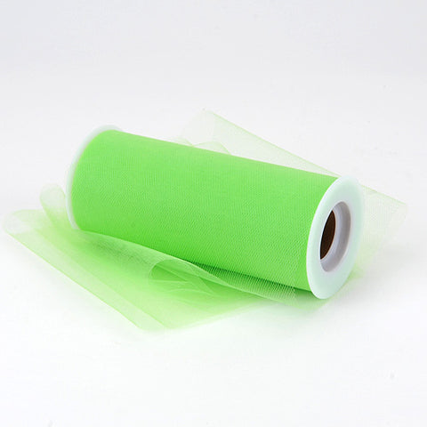 Apple Green - 18 Inch by 25 Yards Fabric Tulle Roll Spool FuzzyFabric - Wholesale Ribbons, Tulle Fabric, Wreath Deco Mesh Supplies