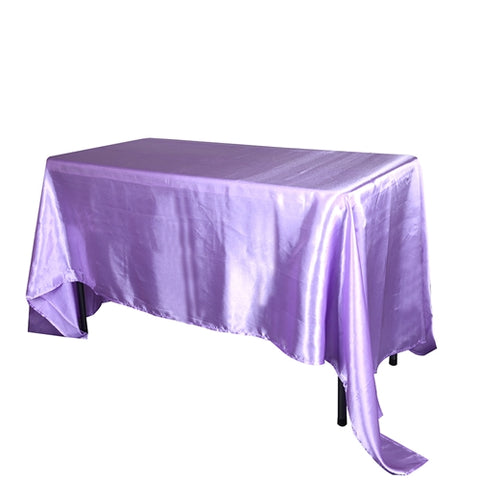 Lavender - 60 x 102 inch Satin Rectangle Tablecloths FuzzyFabric - Wholesale Ribbons, Tulle Fabric, Wreath Deco Mesh Supplies