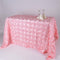 Pink - 90 x 132 Inch Rosette Rectangle Tablecloths FuzzyFabric - Wholesale Ribbons, Tulle Fabric, Wreath Deco Mesh Supplies