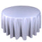 Silver - 90 Inch Polyester Round Tablecloths FuzzyFabric - Wholesale Ribbons, Tulle Fabric, Wreath Deco Mesh Supplies
