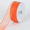 Orange - Organza Ribbon Thick Wire Edge - ( W: 1-1/2 inch | L: 25 Yards ) FuzzyFabric - Wholesale Ribbons, Tulle Fabric, Wreath Deco Mesh Supplies