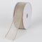 Tan - Organza Ribbon Thick Wire Edge - ( W: 1-1/2 inch | L: 25 Yards ) FuzzyFabric - Wholesale Ribbons, Tulle Fabric, Wreath Deco Mesh Supplies