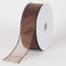 Chocolate Brown - Organza Ribbon Thick Wire Edge - ( W: 1-1/2 inch | L: 25 Yards ) FuzzyFabric - Wholesale Ribbons, Tulle Fabric, Wreath Deco Mesh Supplies