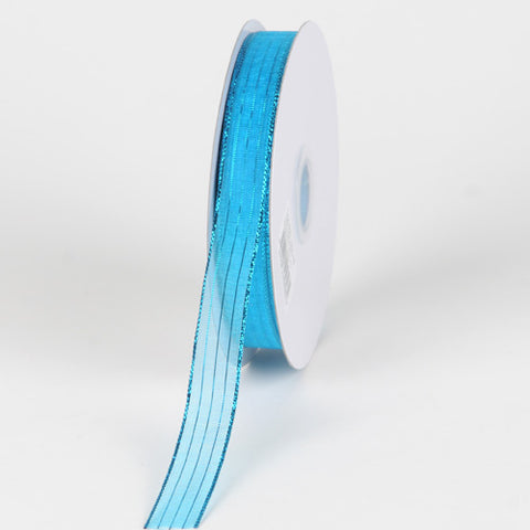 Turquoise Corsage Ribbon - ( W: 5/8 Inch | L: 50 Yards ) FuzzyFabric - Wholesale Ribbons, Tulle Fabric, Wreath Deco Mesh Supplies