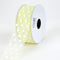 Baby Maize - Organza Ribbon Polka Dot - ( W: 3/8 Inch | L: 25 Yards ) FuzzyFabric - Wholesale Ribbons, Tulle Fabric, Wreath Deco Mesh Supplies