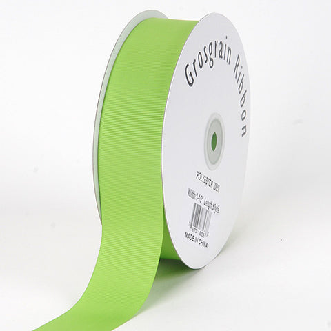 Apple Green - Grosgrain Ribbon Solid Color - ( W: 1-1/2 Inch | L: 50 Yards ) FuzzyFabric - Wholesale Ribbons, Tulle Fabric, Wreath Deco Mesh Supplies