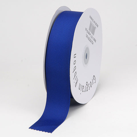 Royal Blue - Grosgrain Ribbon Solid Color - ( W: 7/8 Inch | L: 50 Yards ) FuzzyFabric - Wholesale Ribbons, Tulle Fabric, Wreath Deco Mesh Supplies