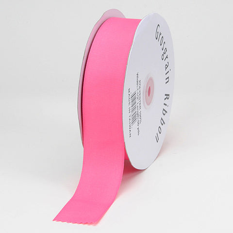 Hot Pink - Grosgrain Ribbon Solid Color - ( W: 1-1/2 Inch | L: 50 Yards ) FuzzyFabric - Wholesale Ribbons, Tulle Fabric, Wreath Deco Mesh Supplies