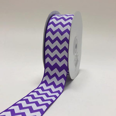 Lavender - Chevron Design Grosgrain Ribbon ( 1-1/2 inch | 25 Yards ) FuzzyFabric - Wholesale Ribbons, Tulle Fabric, Wreath Deco Mesh Supplies