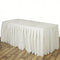 Ivory - 21 ft. Polyester Table Skirt FuzzyFabric - Wholesale Ribbons, Tulle Fabric, Wreath Deco Mesh Supplies