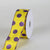 Satin Glitter Polka Dot Ribbon Wired Yellow with Purple Dots ( W: 1-1/2 inch | L: 10 Yards ) FuzzyFabric - Wholesale Ribbons, Tulle Fabric, Wreath Deco Mesh Supplies